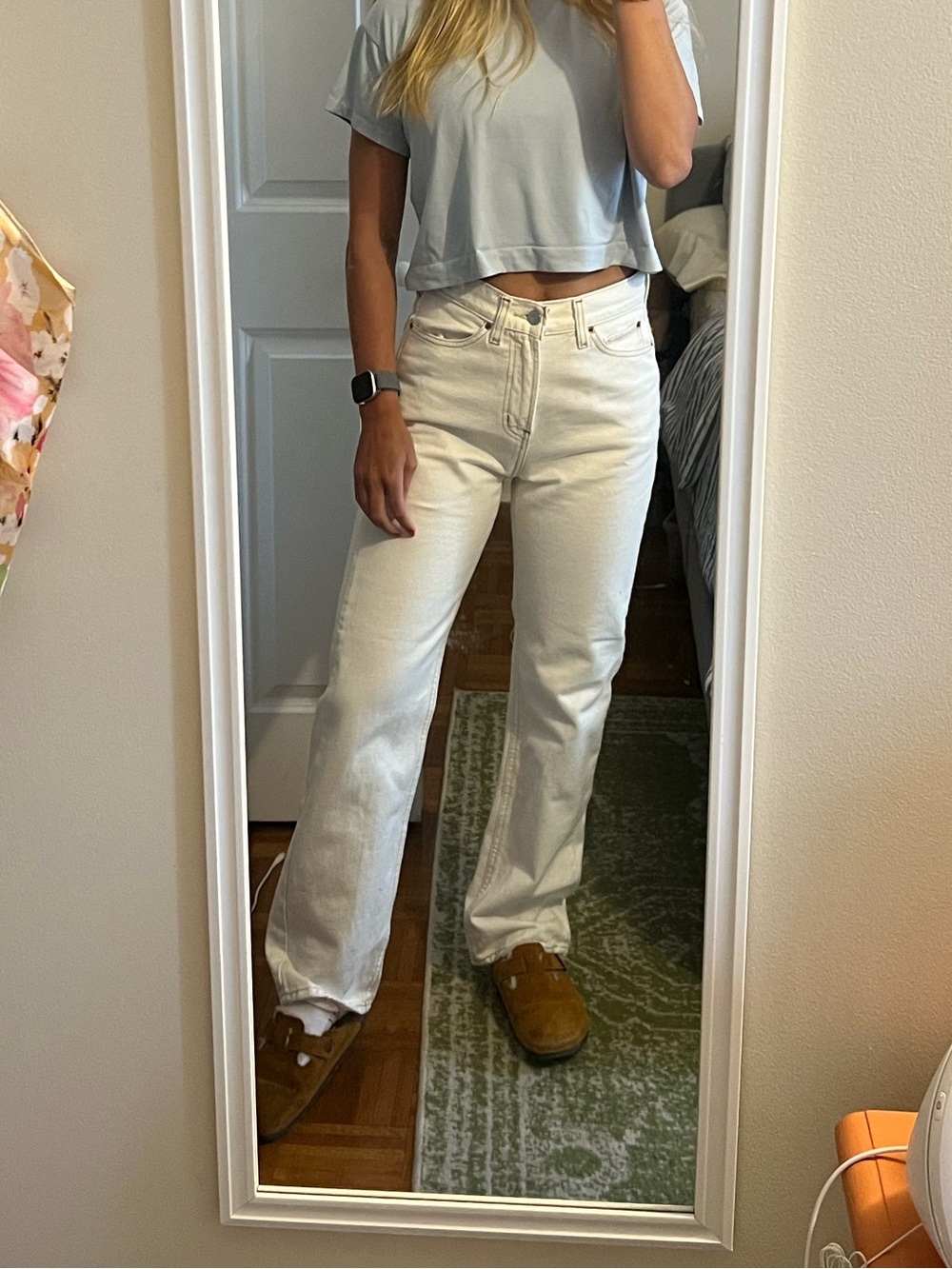 BDG White Straight High-Rise Jeans